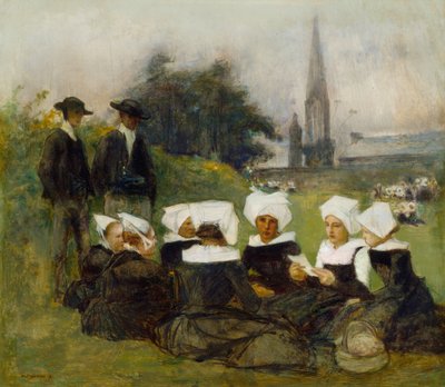 Study for Breton Women at a Pardon, c.1887 (detail) by Pascal Adolphe Jean Dagnan Bouveret
